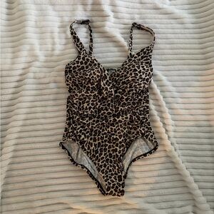 Leopard Print One-Piece Swimsuit